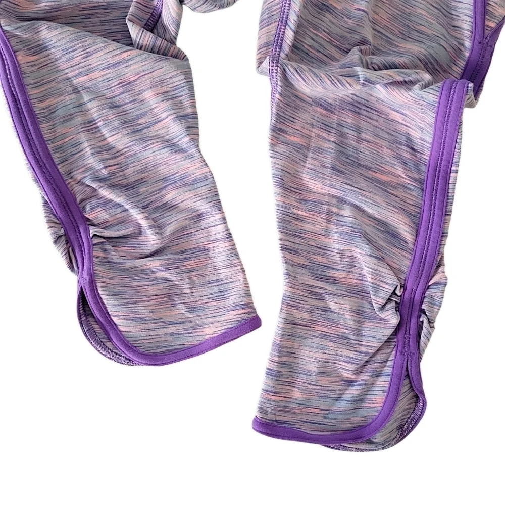 Ivivva by Lululemon Spacedye Purple Cropped leggings Size 14